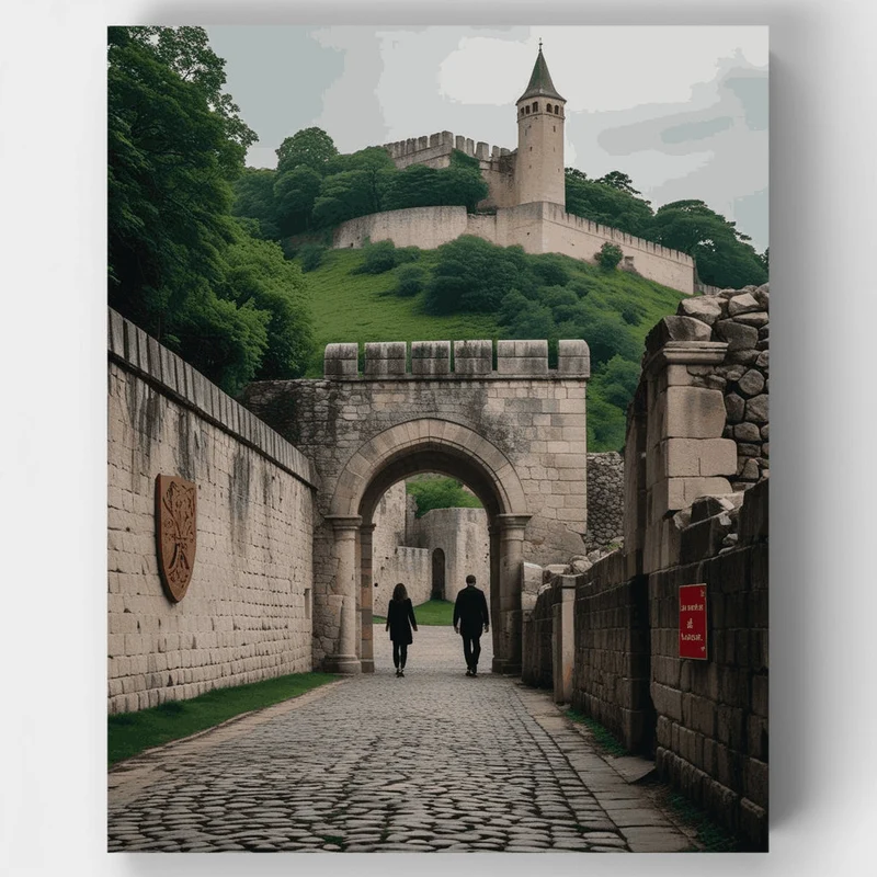Medieval Castle Fortress - Paint by Numbers Kit
