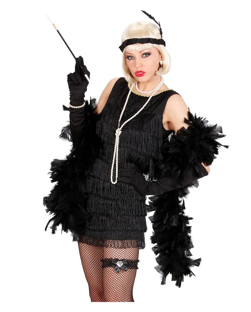 Strumpfband schwarz mit Strass-Herz