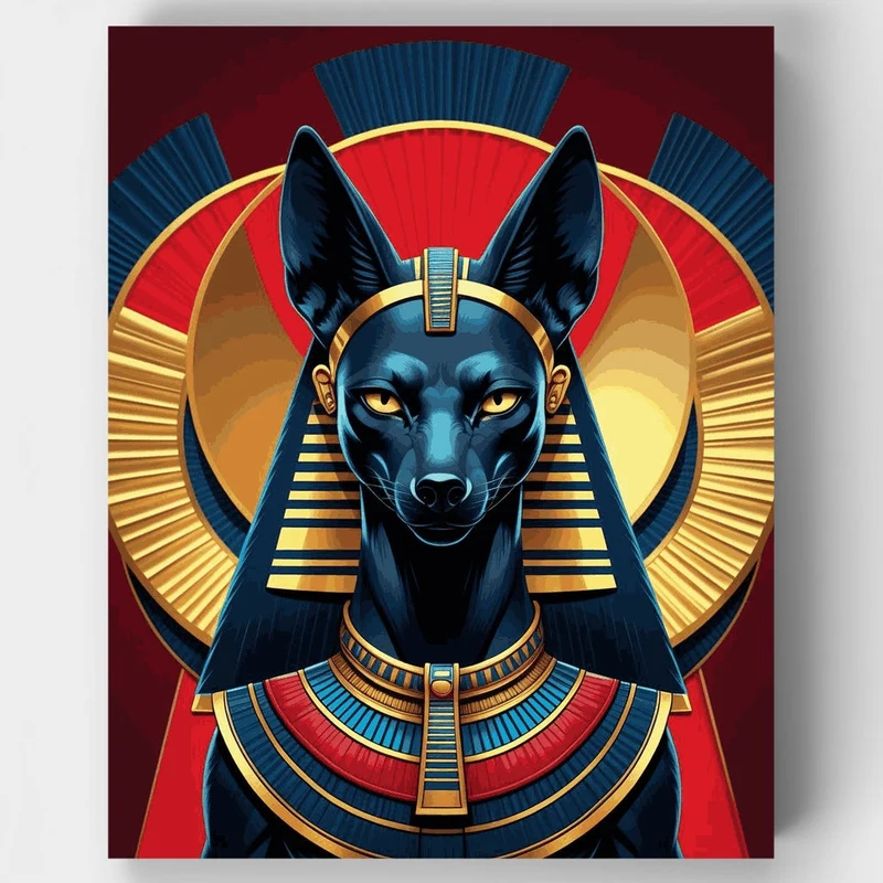 Anubis Egyptian God - Paint by Numbers Kit