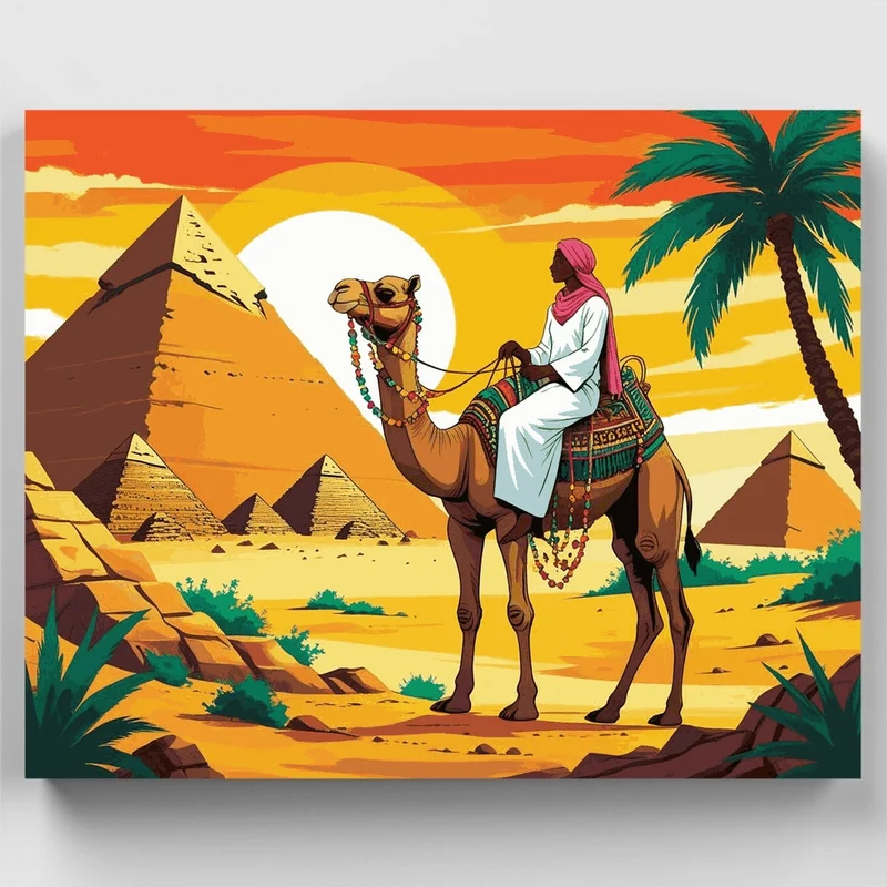 Desert Camel Journey - Paint by Numbers Kit