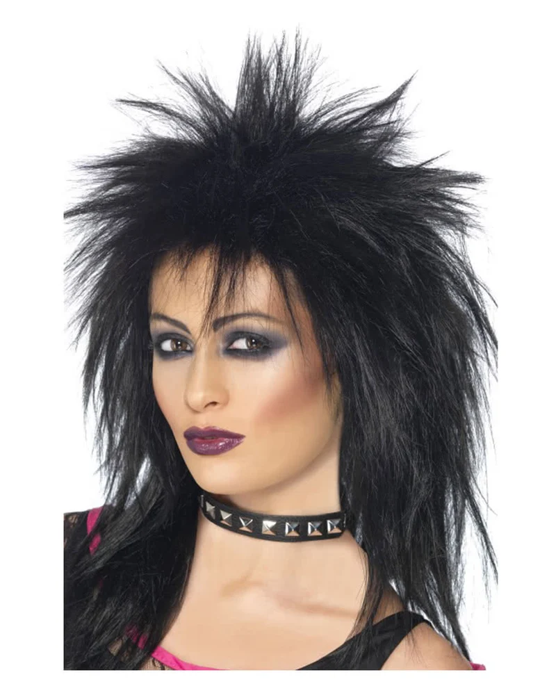 Rockerin Perücke Schwarz