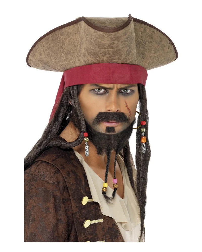Piratenhut mit Dreadlock-Haaren
