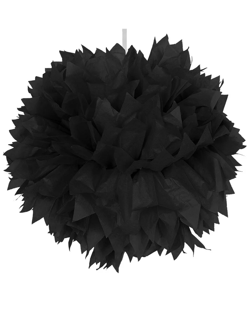 Schwarzer Pompom 30cm