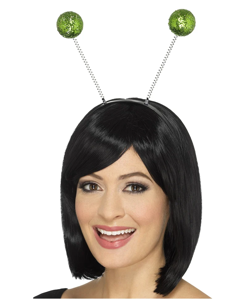 Grüner Glitter Bommel Haarreif