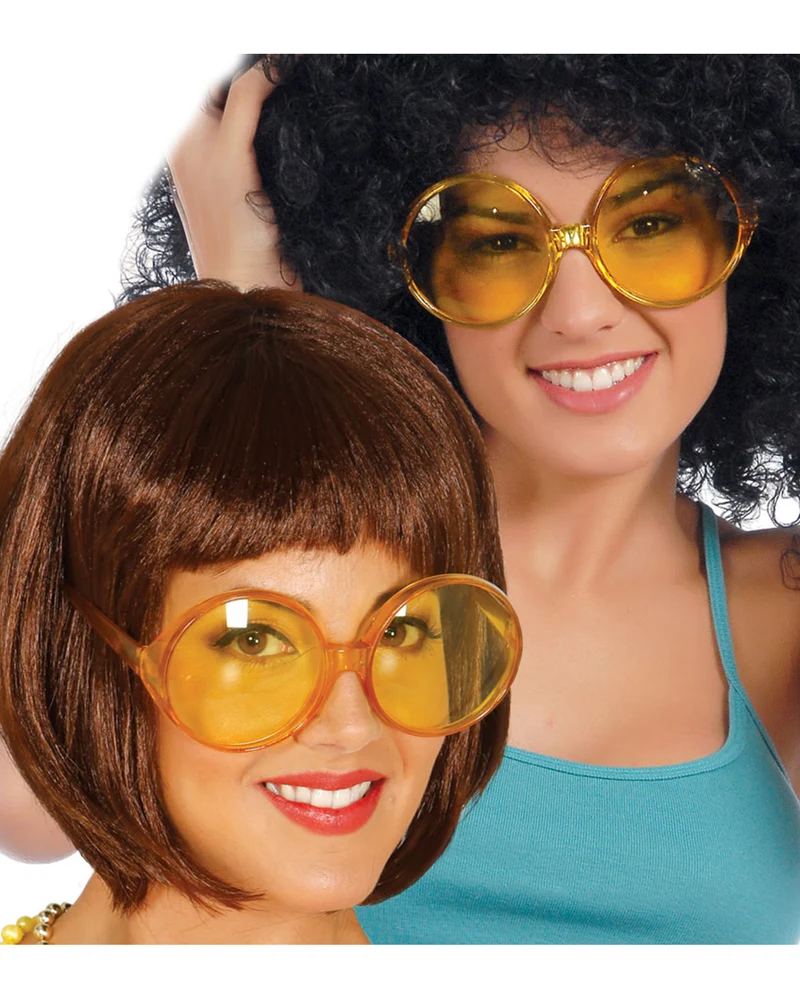 Gelbe Hippie Brille