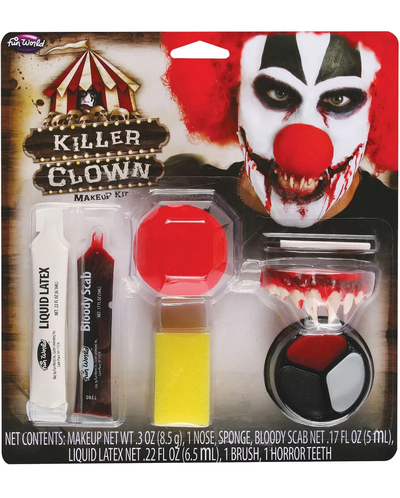 Killer Clown Schminkset 9-tlg.