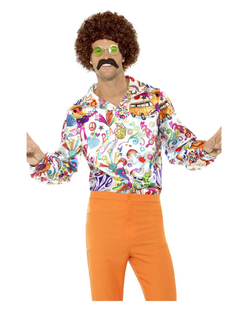 Buntes 60s Groovy Hemd