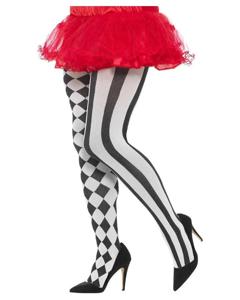 Harlekin Cosplay Strumpfhose Plus Size