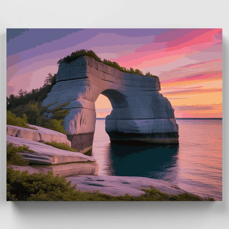 Arch Rock Sunset - Paint by Numbers Kit