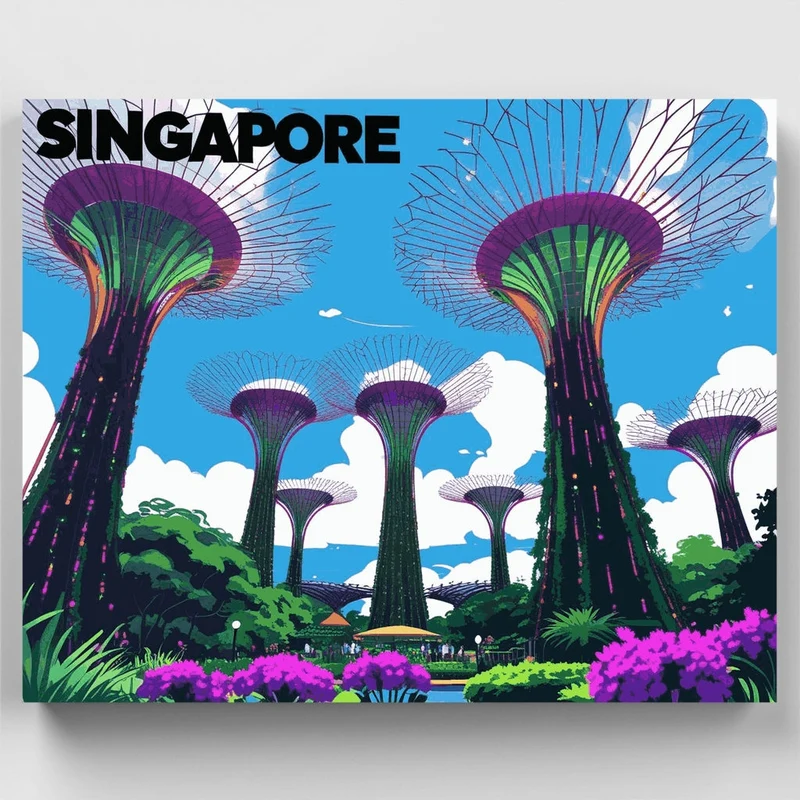 Singapore Supertree Gardens - Paint by Numbers Kit