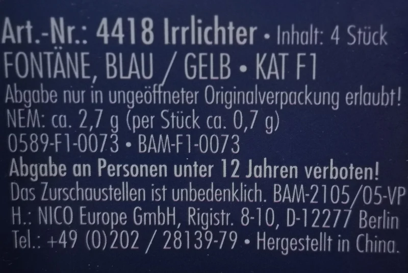 Irrlichter Feuerwerk