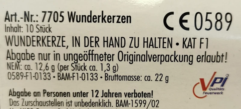 Sternwerfer als Wunderkerzen 10 St - 18cm