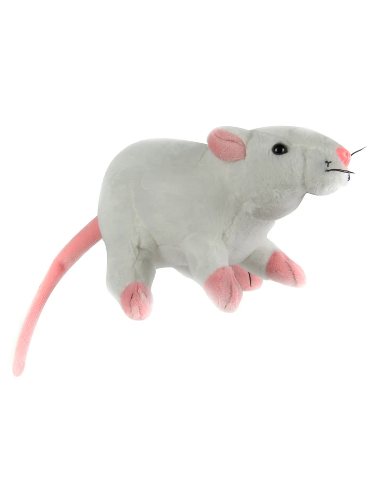 Weiße Plüschratte 19cm