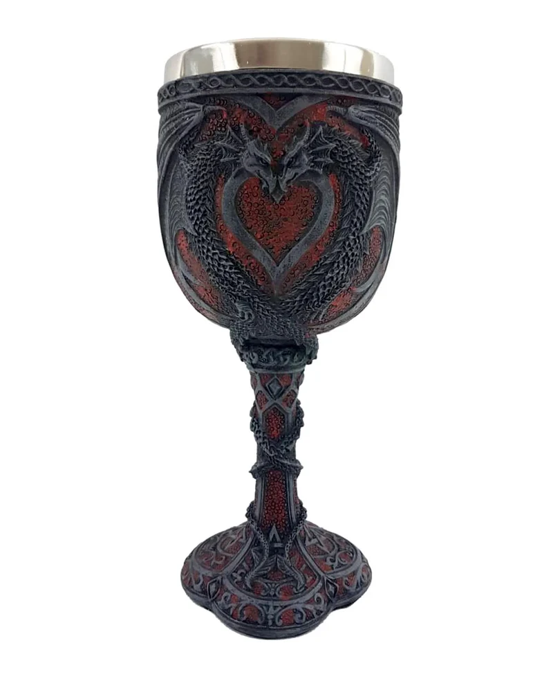 Gothic Kelch mit Drachen Herz