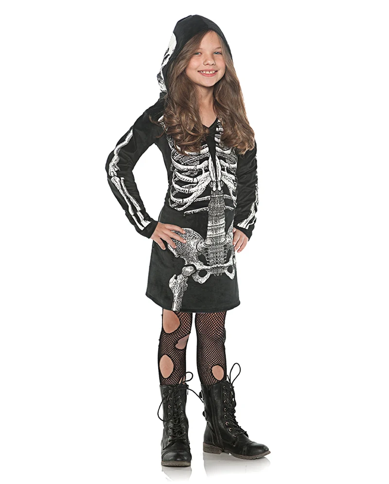 Skelett Minikleid für Mädchen
