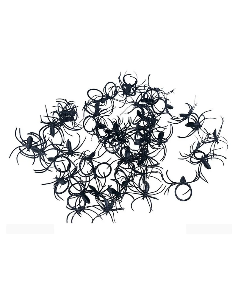 Schwarze Kunststoff Spinnen 50 St.