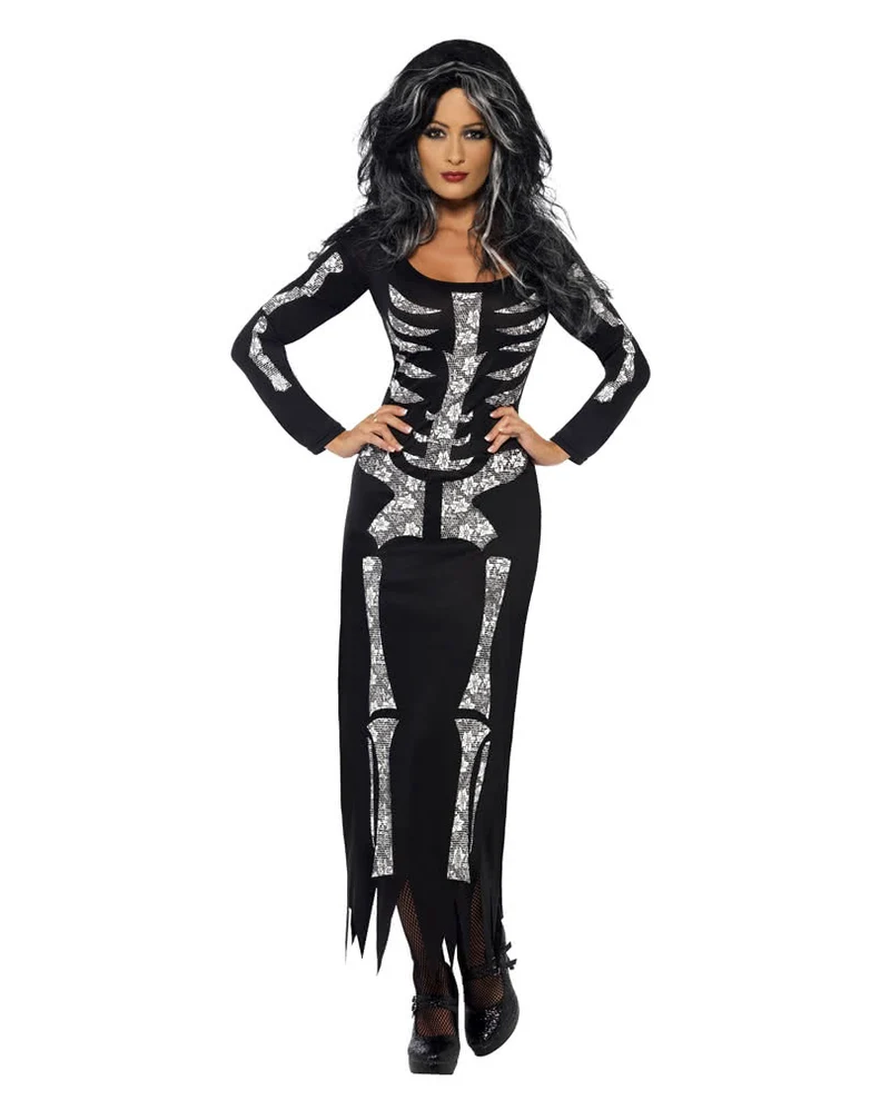 Elegantes Skelett Schlauchkleid
