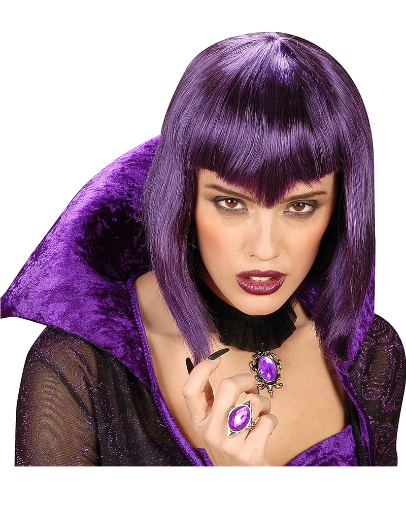 Gothic Ring mit violettem Stein