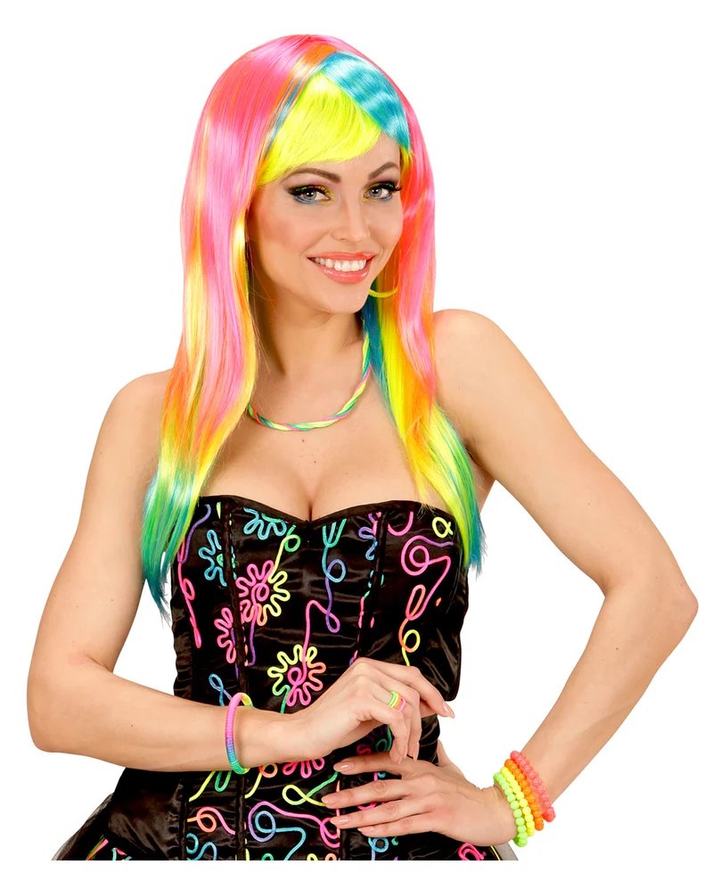 Neon Perlenarmband 4er-Set