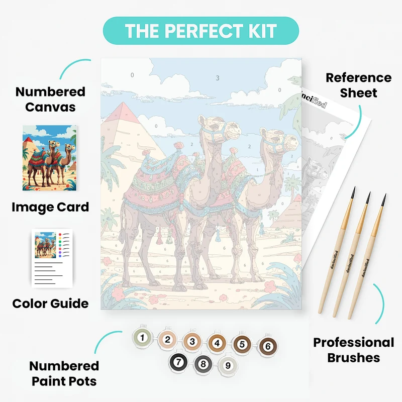 Desert Camels - Paint by Numbers Kit