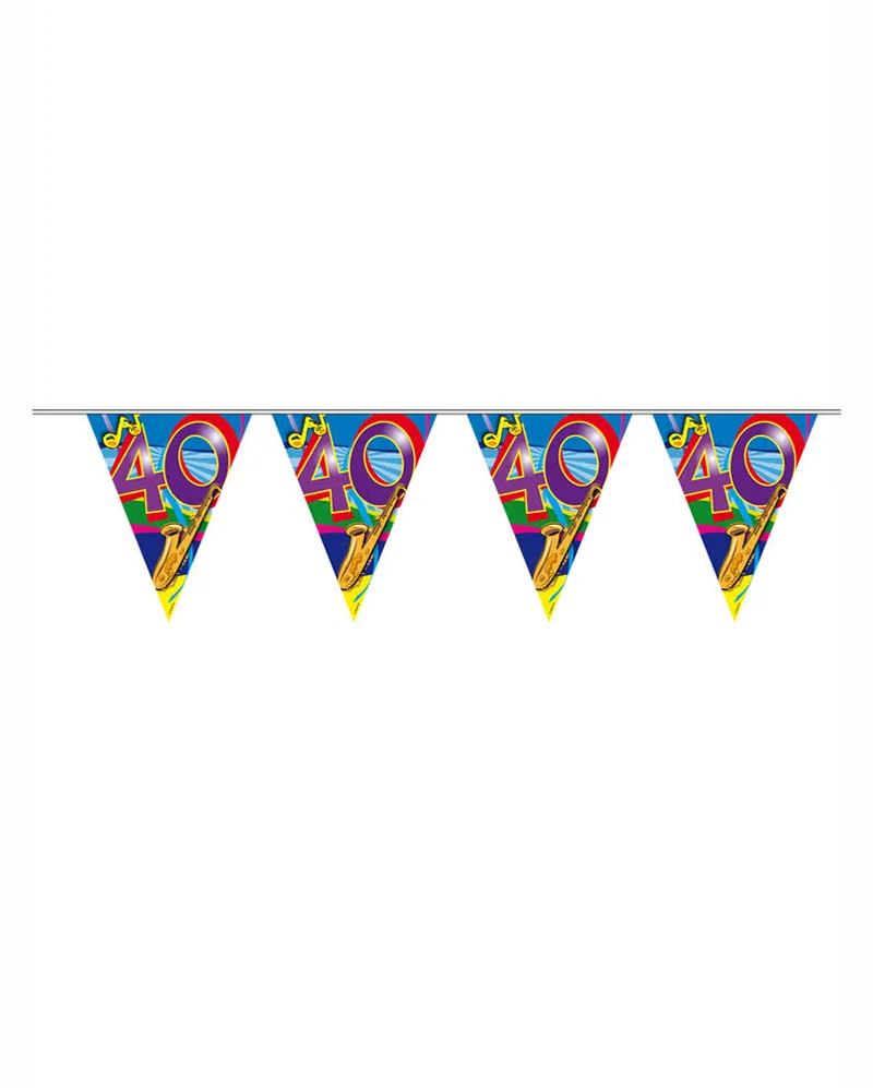 Wimpelkette Swirls 40 Jahre