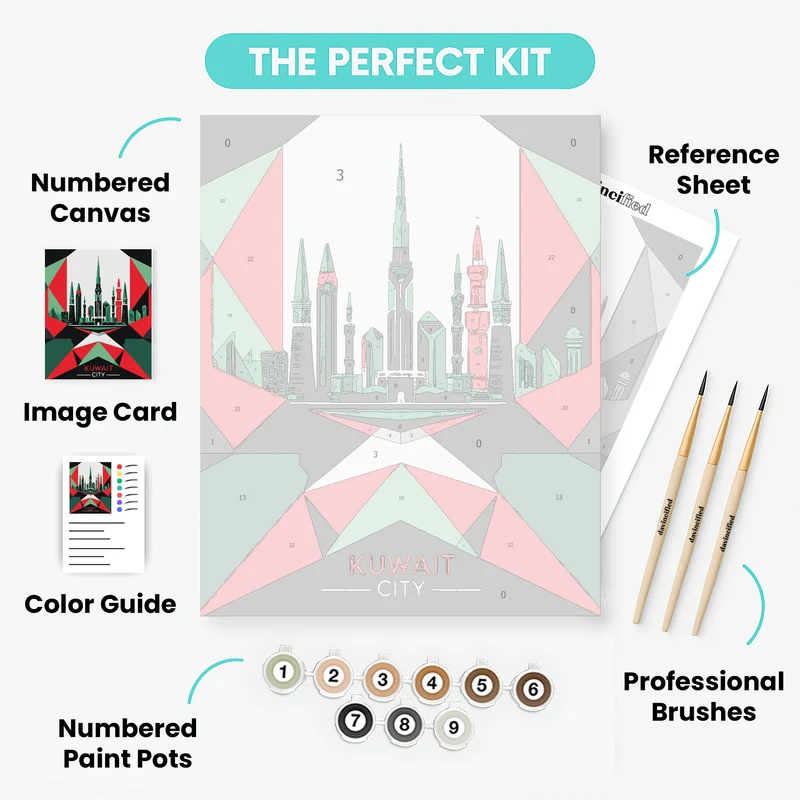Kuwait City - Paint by Numbers Kit