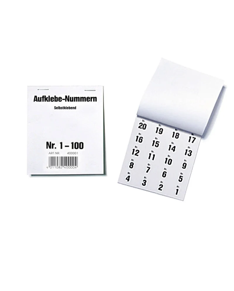 Aufklebe-Nummern 100 Stück