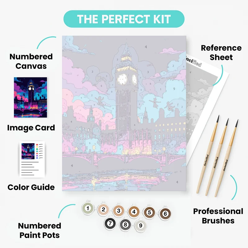 London Big Ben Fantasy Night - Paint by Numbers Kit