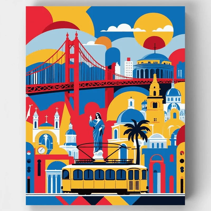 San Francisco Cityscape - Paint by Numbers Kit