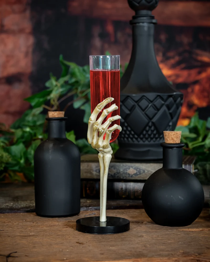 Skeletthand Sektglas small