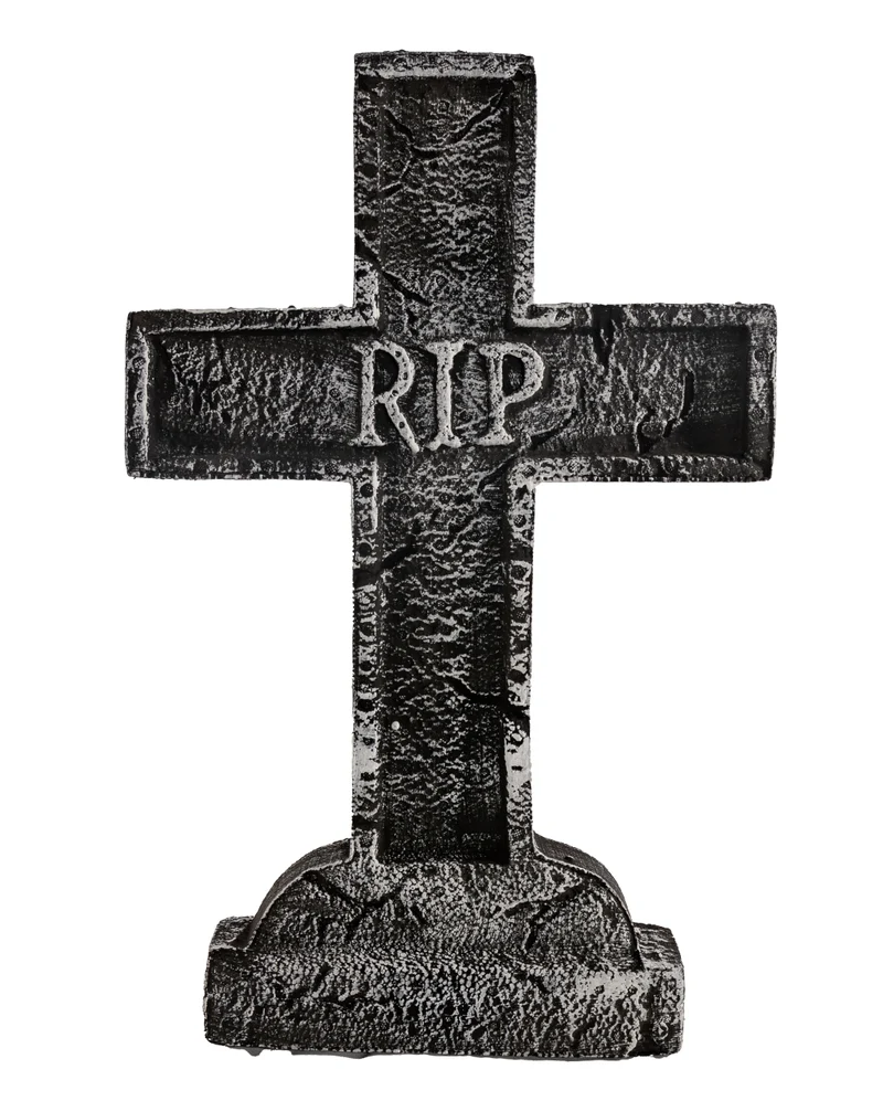 Halloween-Dekoration R.I.P. Grabsteinkreuz 58cm