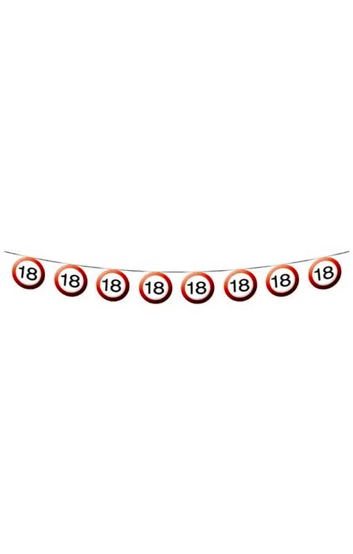 Wimpelkette Verkehrsschild 18