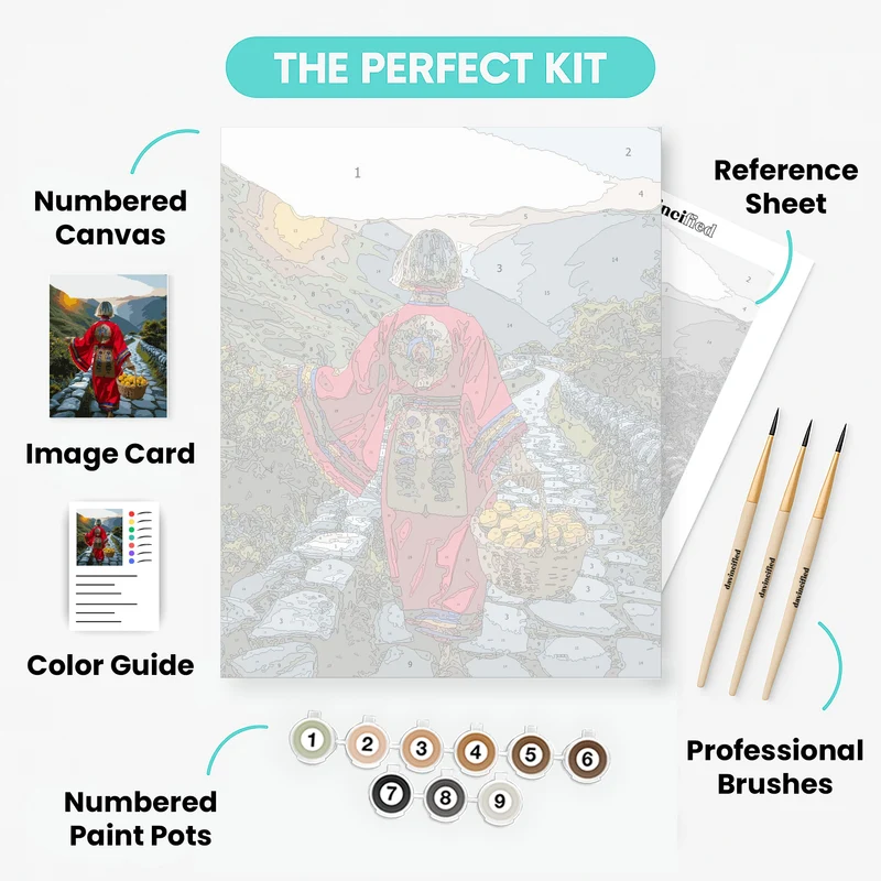 Mountain Path Harvest - Paint by Numbers Kit