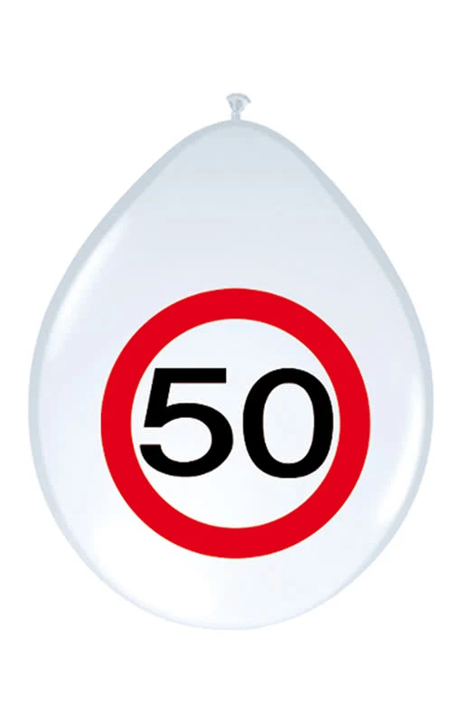 Luftballon Verkehrsschild 50