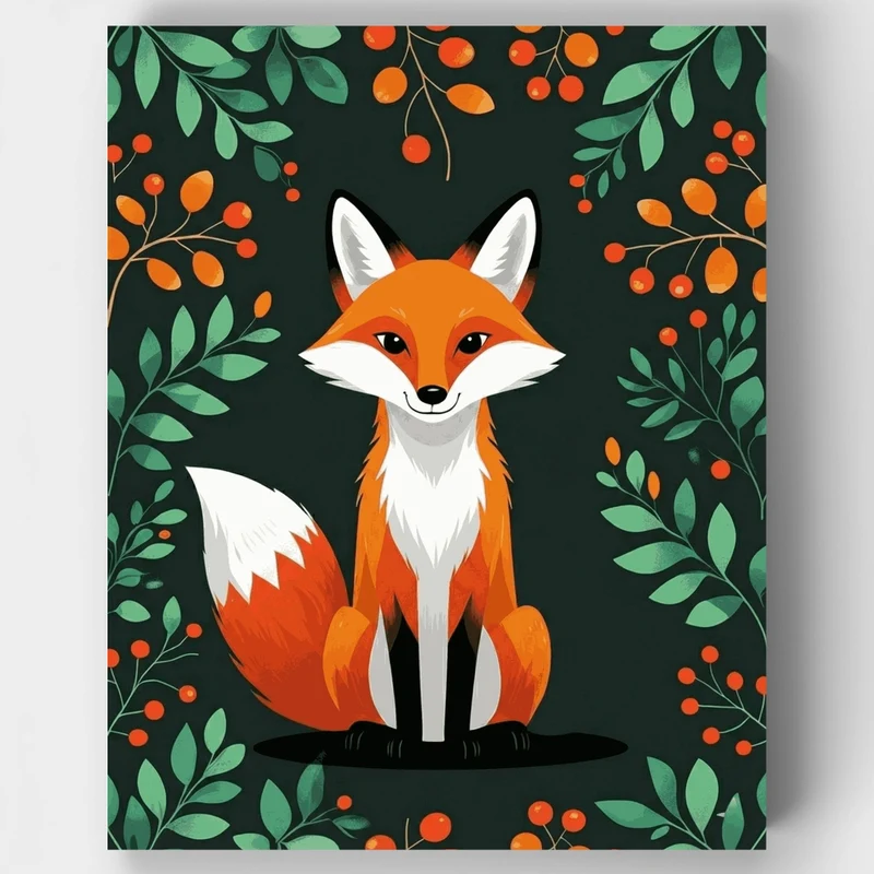 Woodland Fox - Paint by Numbers Kit