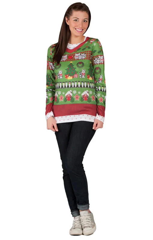Kitschiges Damen Weihnachts Longsleeve