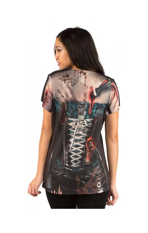 Korsett Zombie Damen T-Shirt