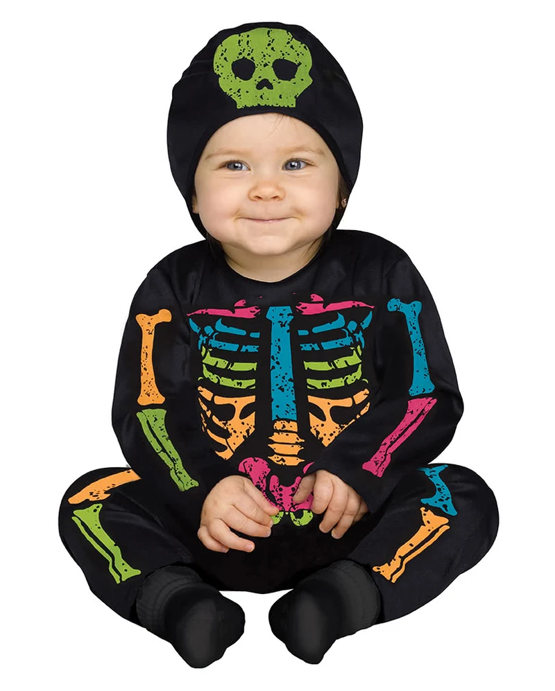 Halloween Baby Knochen bunt