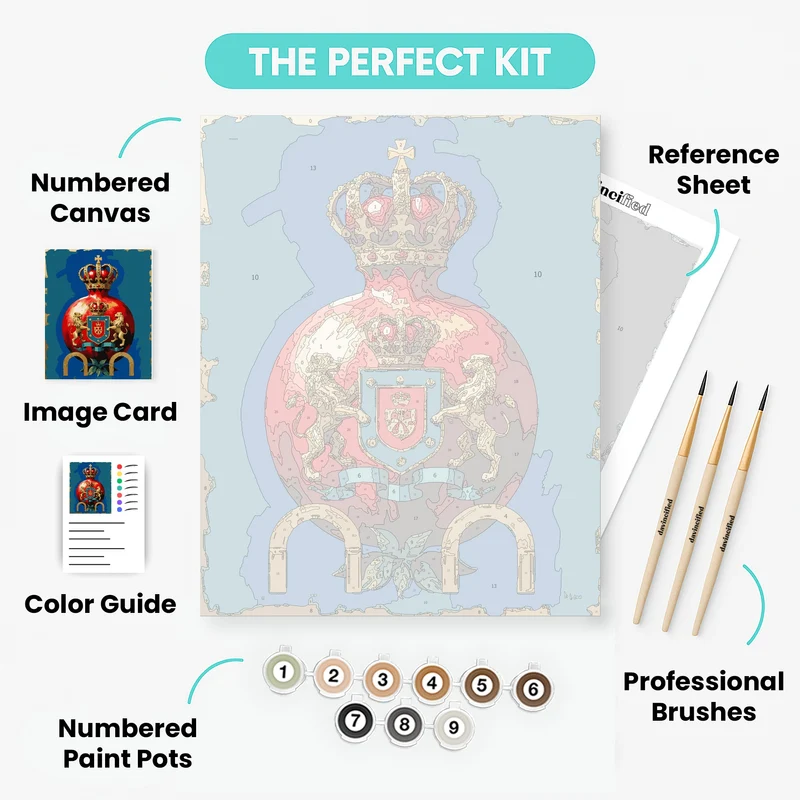 Royal Crown Pomegranate - Paint by Numbers Kit
