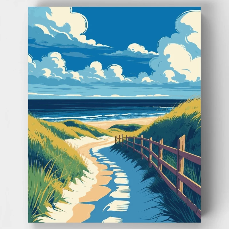 Coastal Path to Paradise - Paint by Numbers Kit