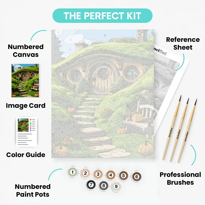 Hobbit House Autumn - Paint by Numbers Kit