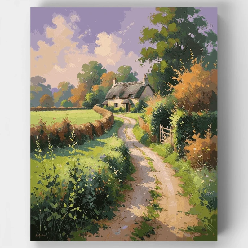 English Countryside Cottage - Paint by Numbers Kit