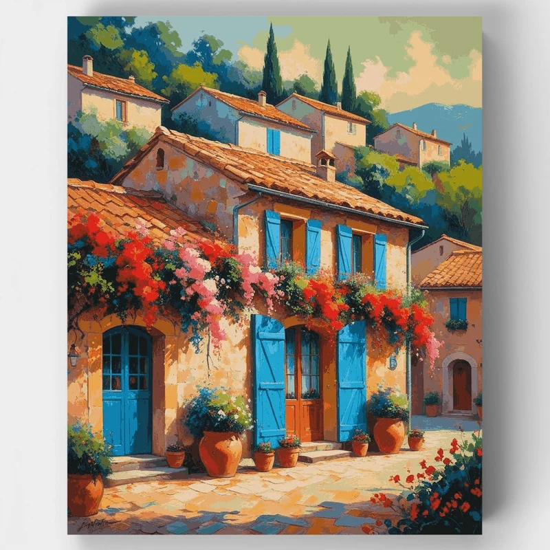 Mediterranean Village Charm - Paint by Numbers Kit