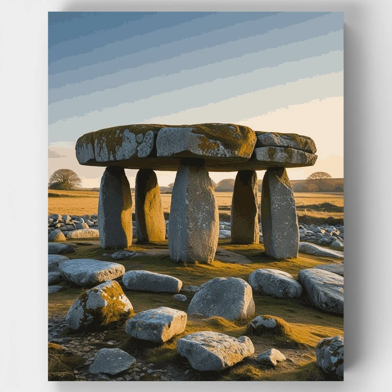 Ancient Stone Circle at Sunset - Paint by Numbers Kit
