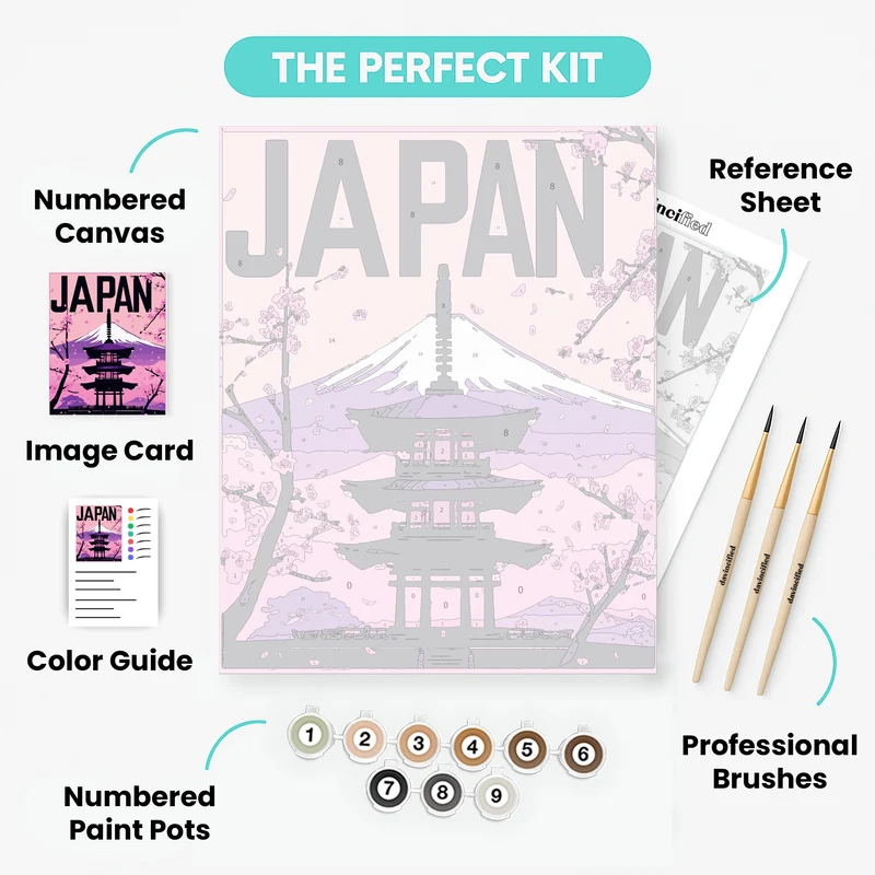 Japan - Paint by Numbers Kit