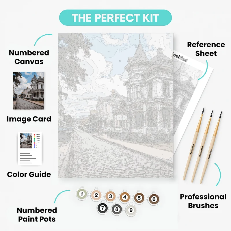 Victorian Street Scene - Paint by Numbers Kit