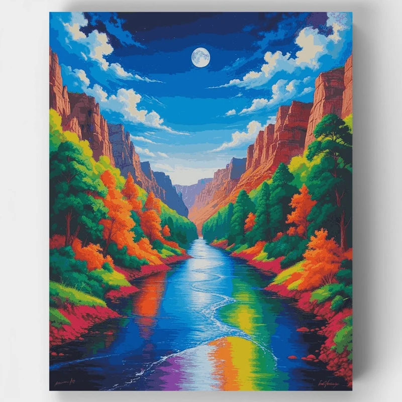 Canyon River Autumn - Paint by Numbers Kit