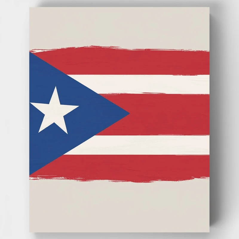 Puerto Rico Flag - Paint by Numbers Kit