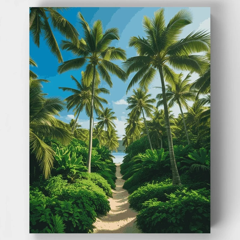 Tropical Paradise Path - Paint by Numbers Kit