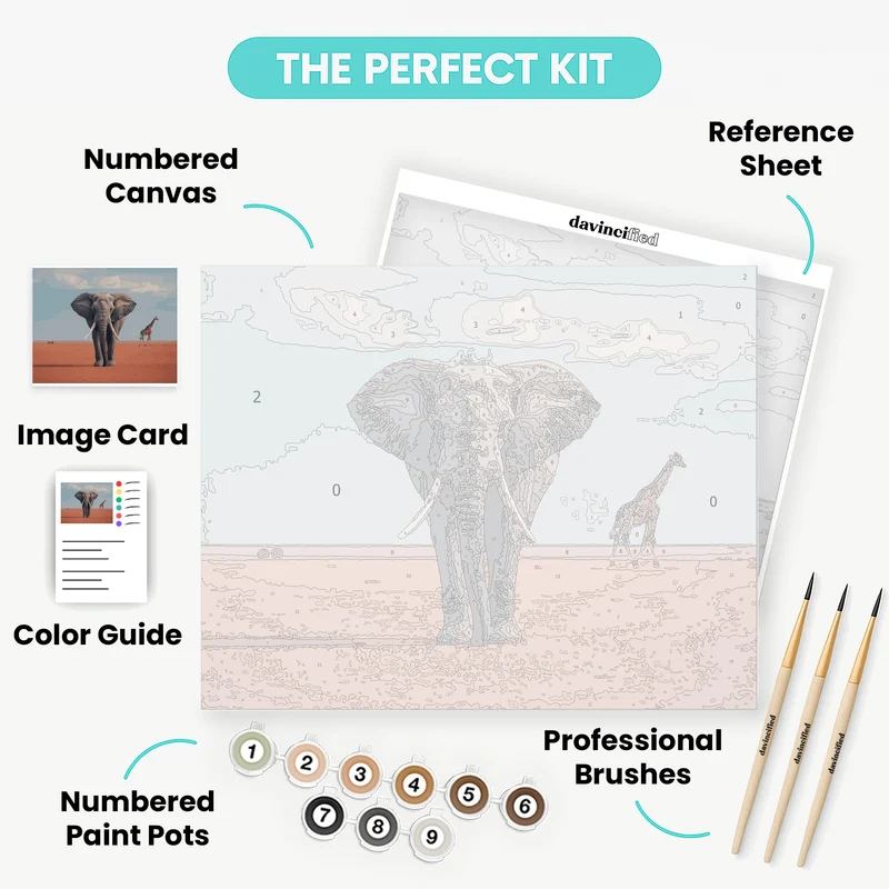 African Safari Adventure - Paint by Numbers Kit